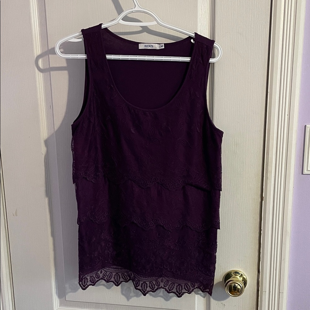 Ricki's Deep Purple Lace Top